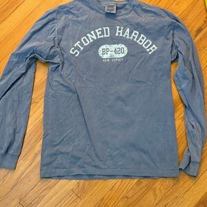 Comfort Colors Stoned Harbor Blue Long Sleeve Tee